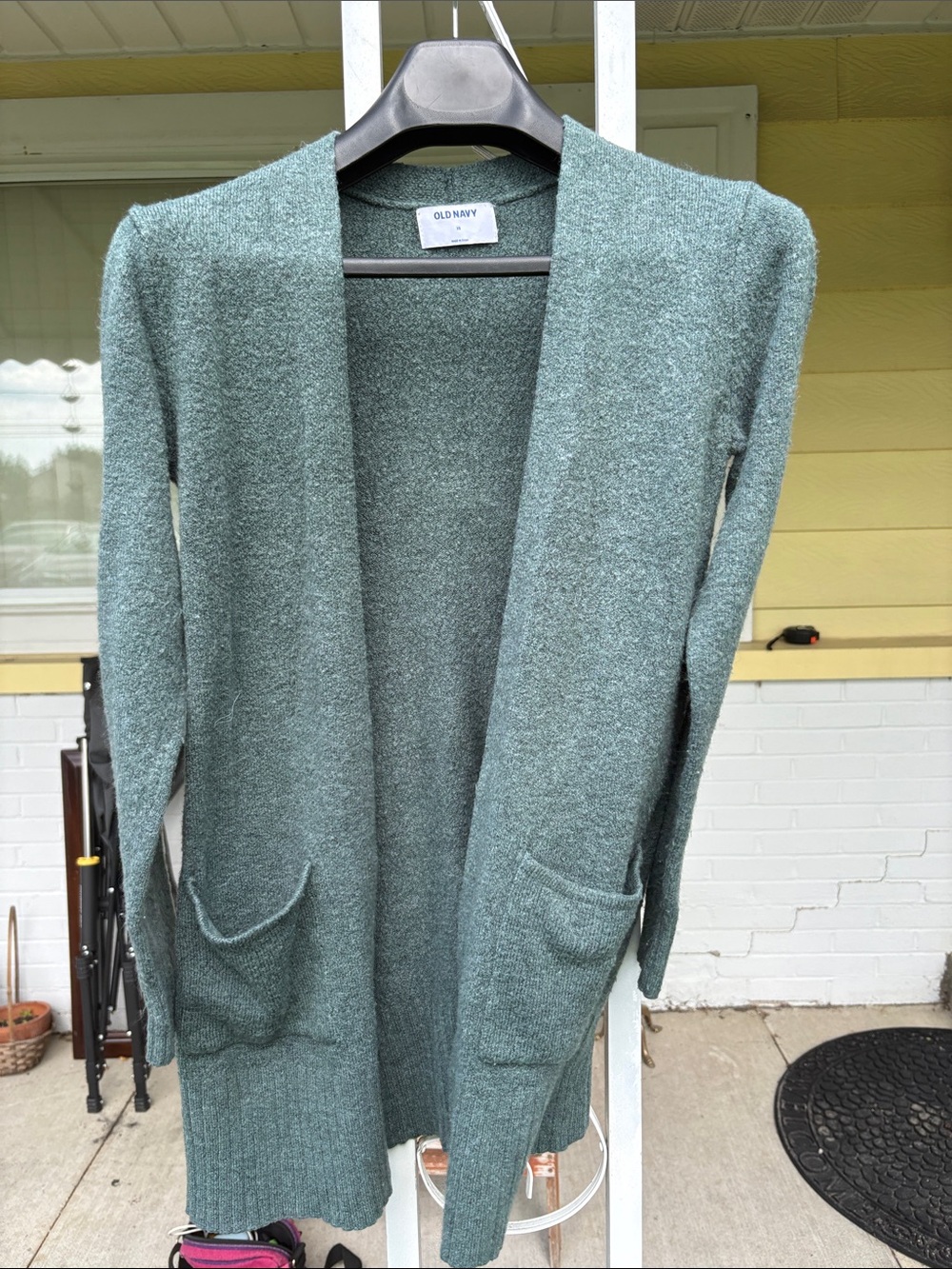 Old Navy Women's Open-Front Heather Teal Cardigan